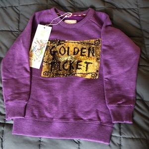 Mini Biden Roald Dahl Golden Ticket Sweatshirt NWT